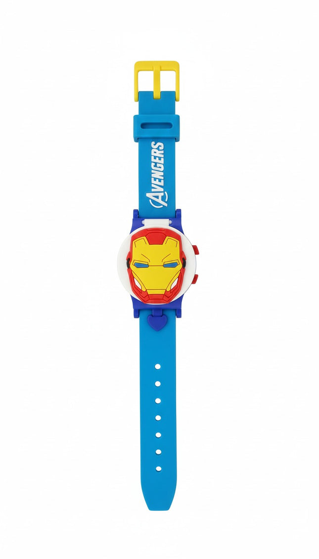 Kids Cartoon Watch – Avengers Iron Man Theme with Blue Strap