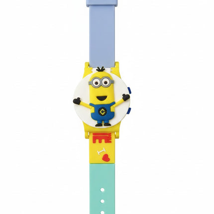 Kids Cartoon Watch – Minions Theme with Colorful Strap