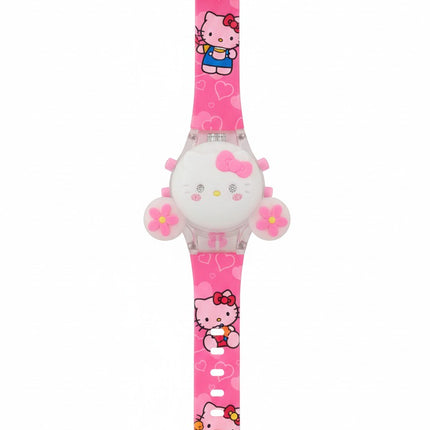 Kids Cartoon Character Watch – Pink Strap with Cute Kitty Design