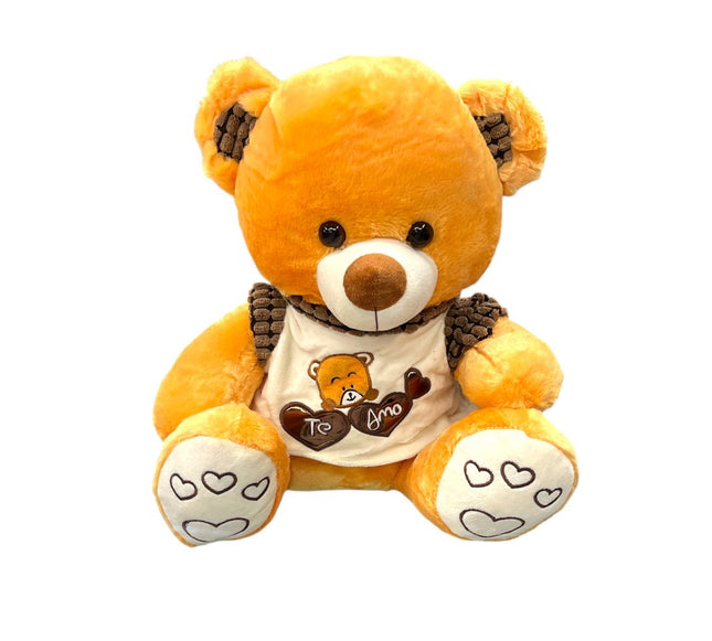 Golden Teddy Bear With Scarf