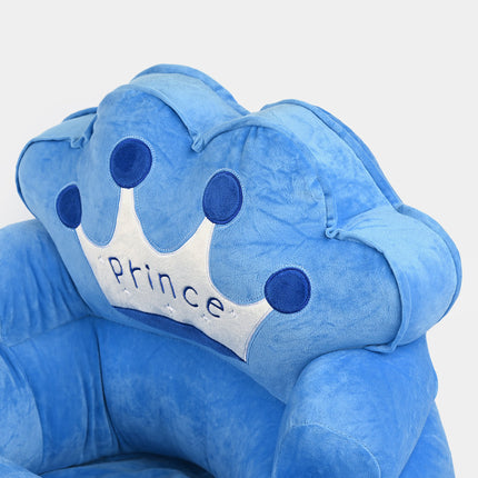 Baby Prince Crown Plush Support Seat – Soft Sitting Chair for Infant Boys (Blue)