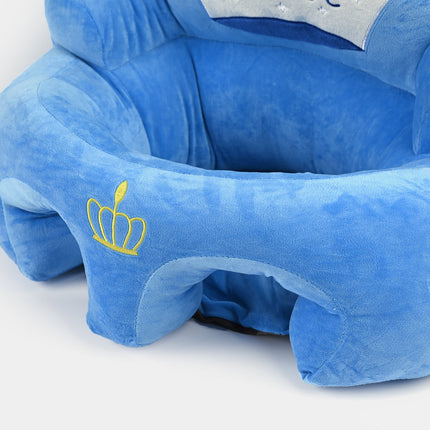 Baby Prince Crown Plush Support Seat – Soft Sitting Chair for Infant Boys (Blue)