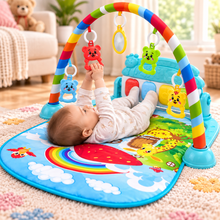 Huanger Multifunction Piano Fitness mat with hanging toys - Blue Edition