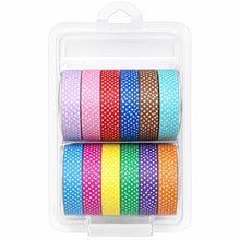12-Piece Polka Dot Washi Tape Set – Decorative Paper Masking Tape for Crafts, Journals & Gift Wrapping