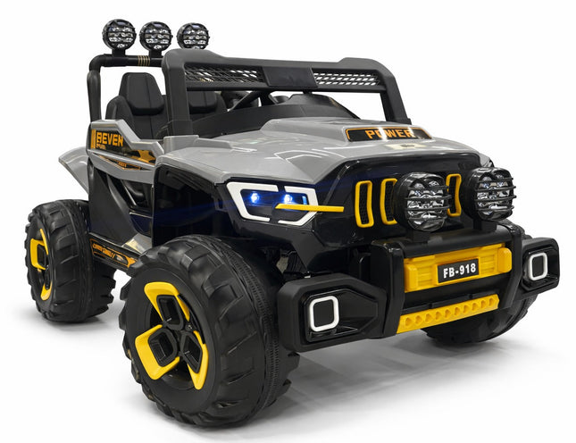 Power Beast FB-918 Kids Electric Ride-On Jeep – 12V Off-Road SUV with LED Lights & Dual Seats