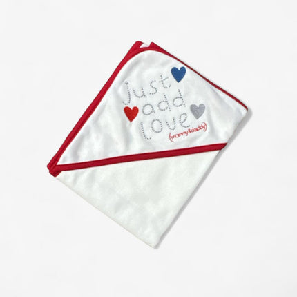 Little Baby Wrapping Sheet (White/Red)