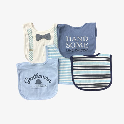 Baby Bib Gift Set Of 5 (White/Blue)
