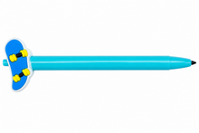 Cute Skateboard Gel Pen – Smooth Writing Black Ink Ballpoint Pen for School, Office & Gifts (Blue)