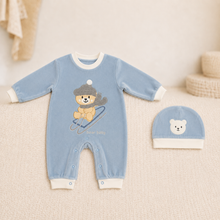 Romper with Cap – Sky Blue
