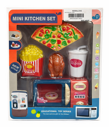 Mini Kitchen Set Toy Microwave Oven Play Set (5pcs)