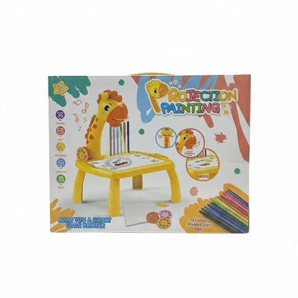 Kids Giraffe Projection Painting Table – 12 Color Drawing & Learning Set