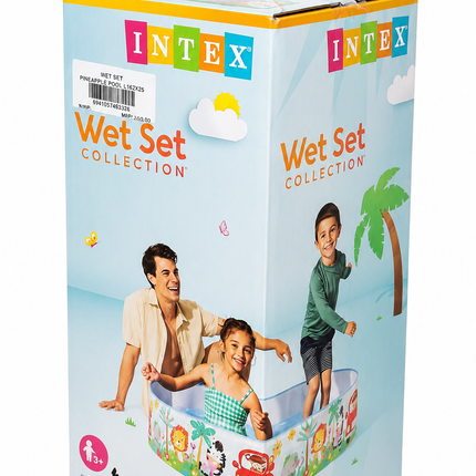 Intex Wet Set Collection Kids Inflatable Swimming Pool – Pineapple Design 162 x 25cm