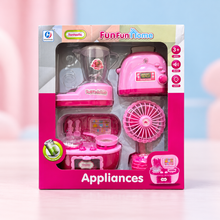 Fun Fun Home Appliances Toy Set – Mini Kitchen Blender, Toaster & Stove for Kids