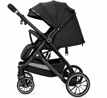 Kidilo 535 - foldable stroller with double face handle - black