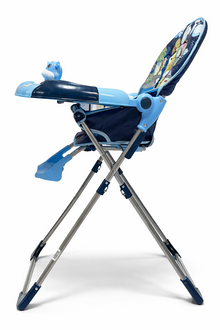 Premium Foldable Baby High Chair with Feeding Tray & Safety Belt – Blue