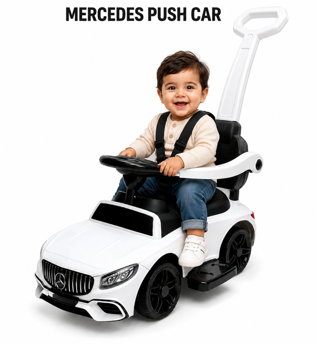 Mercedes Style Push Car with Parent Handle & Safety Guard - 614 mercedes