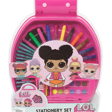 LOL Surprise Stationery Set – Kids Complete Art & Coloring Kit (Pink)