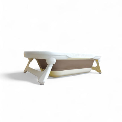 BABAMAMA Foldable Bath Tub With Thermometer Reading Brown