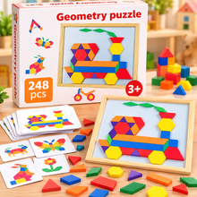 Colorful Wooden Shape Matching & Creative Learning Toy