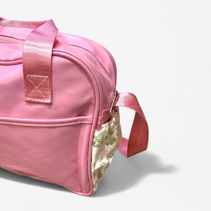 Baby Diaper Bag  with Flower Detailing (pink)