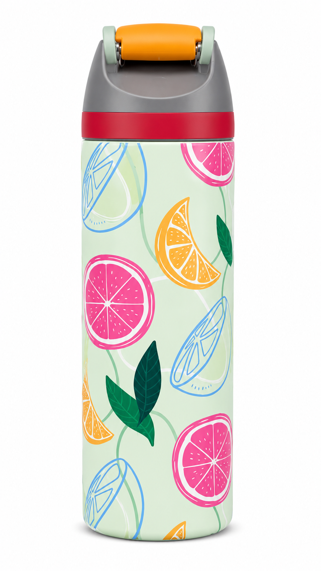 Fruit Print Sports Water Bottle
