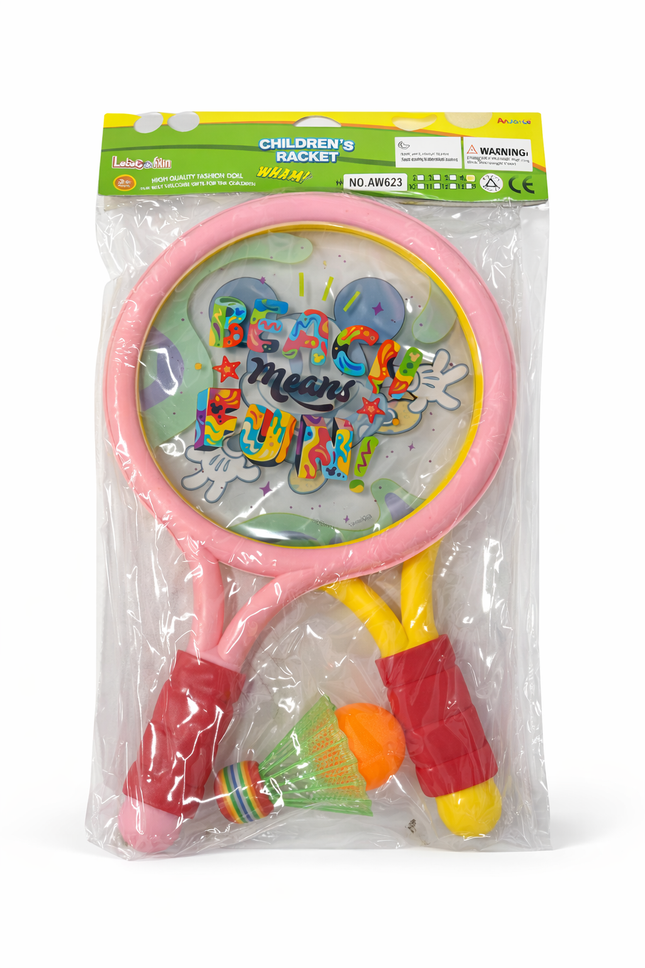 Kids Badminton Racket Set with Shuttlecock – Children’s Play Racket Toy