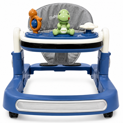 Premium Musical Baby Walker with Activity Toys – Adjustable Infant Learning Walker (Blue)