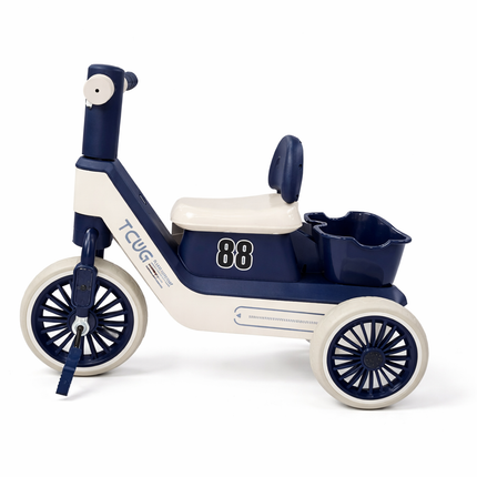 Kids Ride-On Tricycle Scooter with Storage Basket – Premium Baby Balance Ride (88 Model)