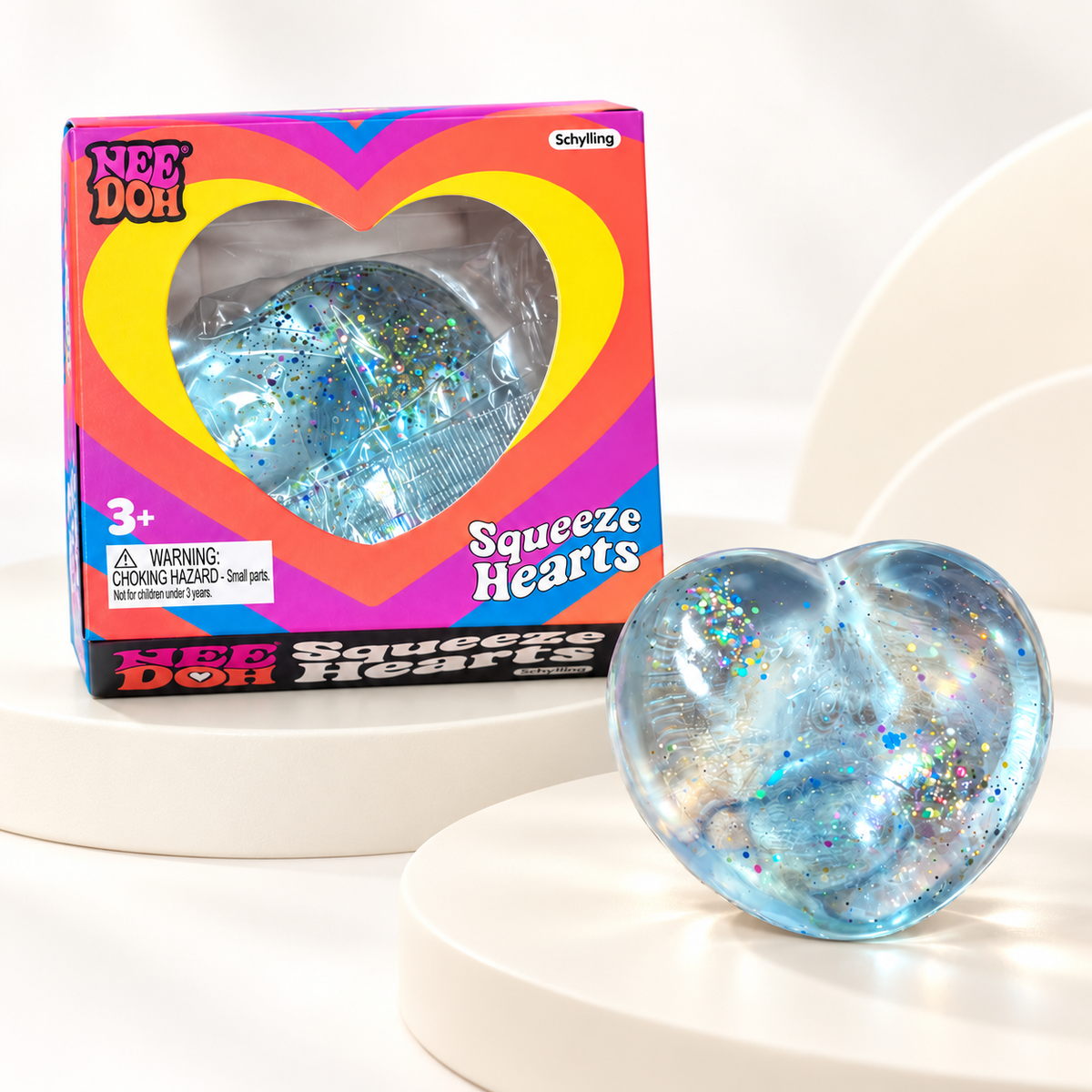 Squeeze Hearts Glitter Squishy Sensory Toy