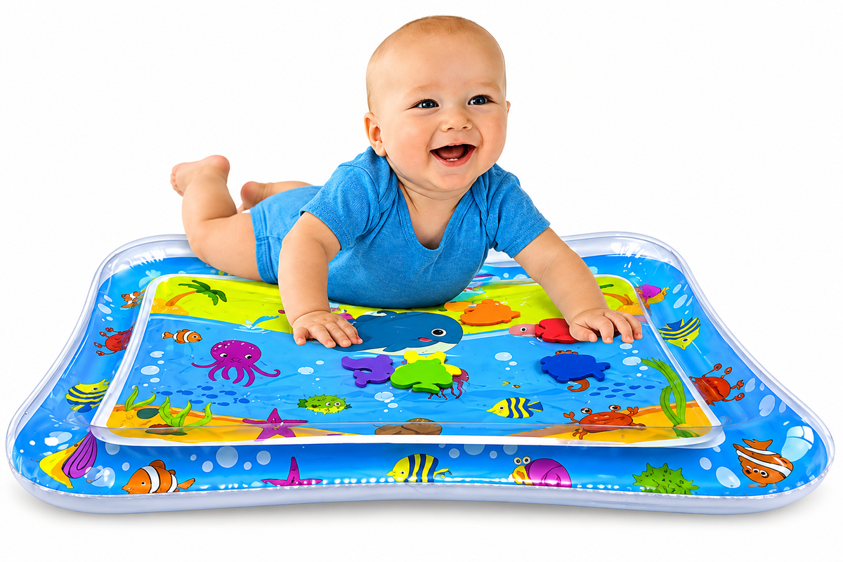 Baby Water Play Mat – Inflatable Tummy Time Activity Mat