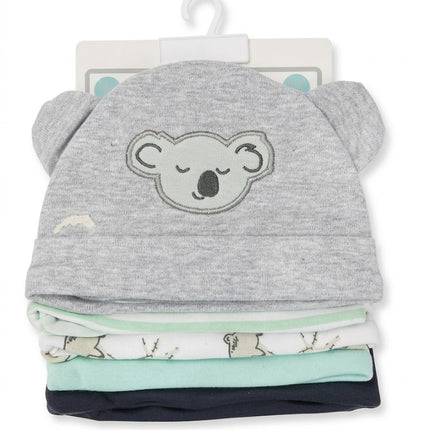 5-Piece Baby Cotton Cap Set – Cute Bear Design Newborn Beanies (Soft & Comfortable)