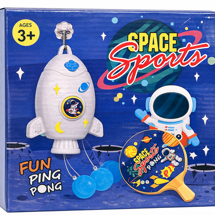 Space Sports Fun Ping Pong Game Set for Kids (Ages 3+) – Astronaut Theme Paddle & Ball Toy
