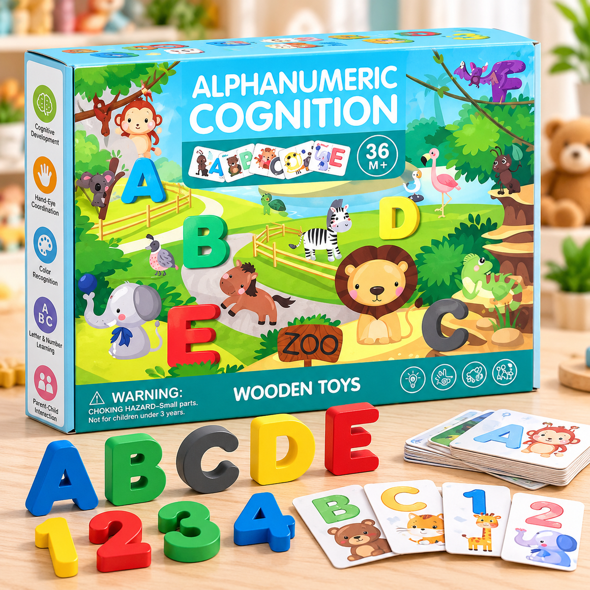 Kids Wooden Alphabet & Number Learning Set