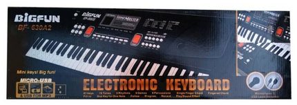 BigFun BF-630A2 Electronic Keyboard – 61 Keys with USB for MP3, Microphone & Sound Effects