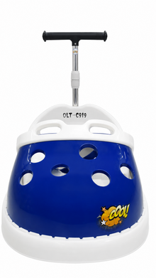 Electric & Manual Ride-On Push Car for Kids with Parent Handle – blue