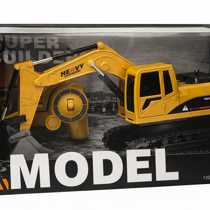 RC Excavator Construction Truck 6CH - Remote Control With Lights