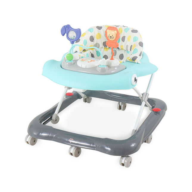 Blue Baby Walker – Soft Padded Seat, Multi-Directional Wheels & Entertaining Tray