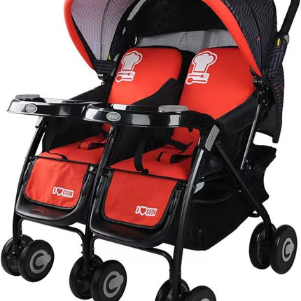 Baobaohao Twin Stroller Red