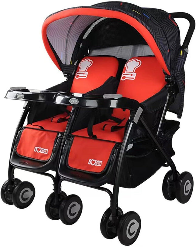 Baobaohao Twin Stroller Red