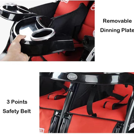 Baobaohao Twin Stroller Red