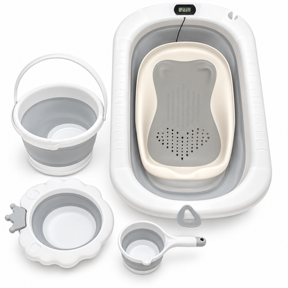 JOYOUS 5 in 1 - Foldable Baby Bathtub & Bathing Set