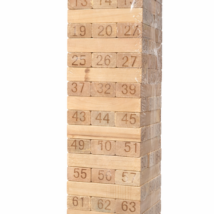 Colorful Wooden Jenga Stacking Game – 72 Pieces