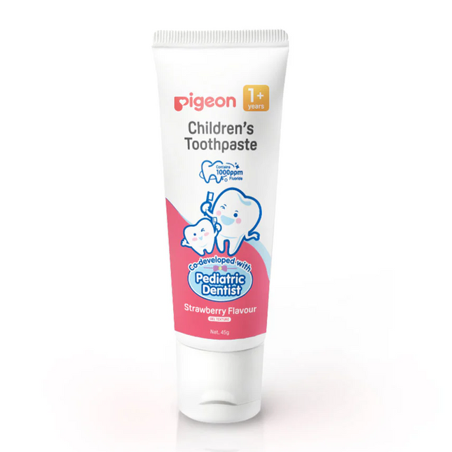 Pigeon Children’s Toothpaste 1+ Years – Strawberry Flavour | Fluoride Protection | 45g
