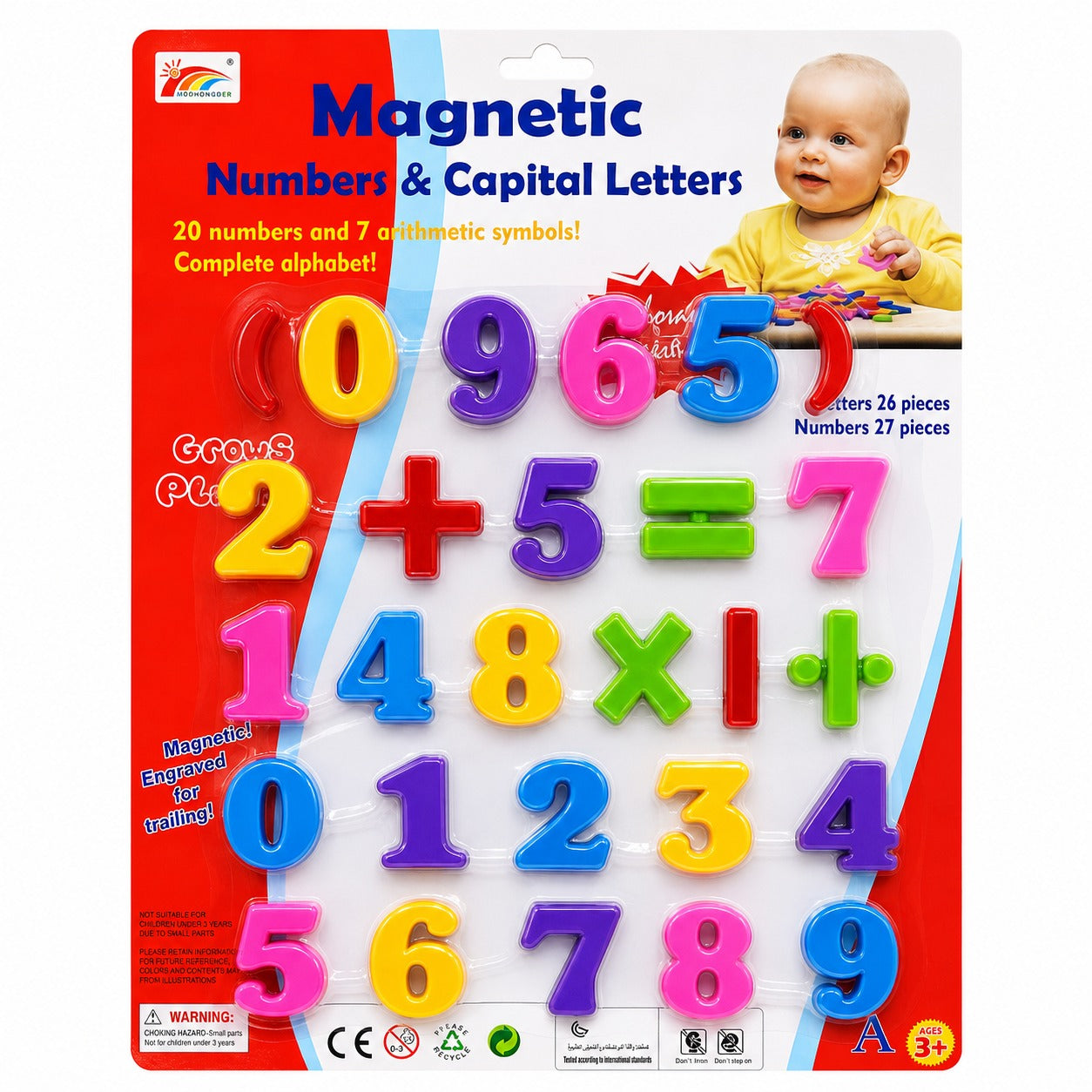 Magnetic Numbers & Mathematical Symbols Learning Set for Kids – Educational Math Magnets