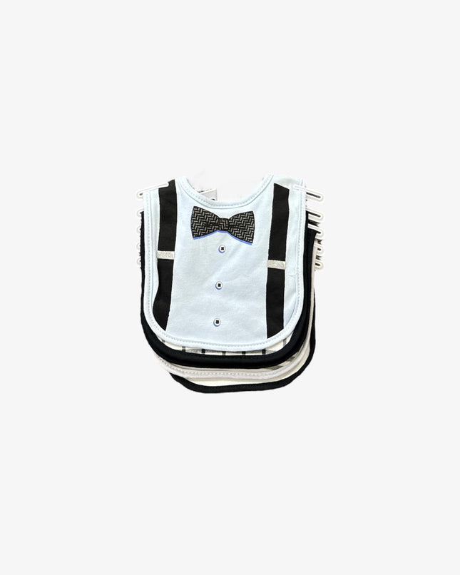 Baby Bib Gift Set Of 5 (White/Black)