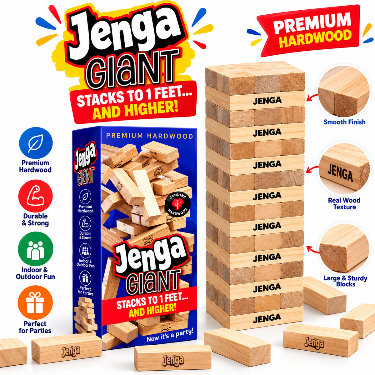 IMPORTED | Giant Jenga Wooden Tower Game
