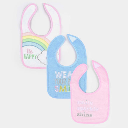 Infant Baby Bib Pack Of 3 Be Happy