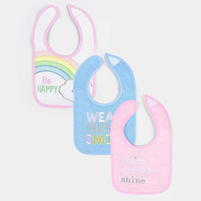 Infant Baby Bib Pack Of 3 Be Happy