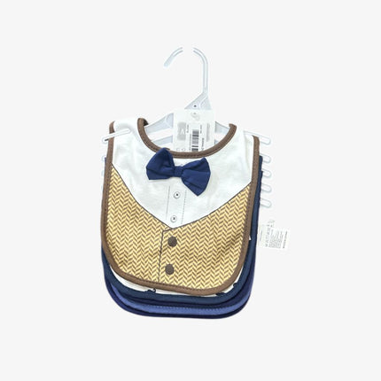 Baby Bib Gift Set Of 5 (Brown/Blue)