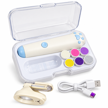Electric Baby Nail Care Kit with 6 Filing Heads, Bear Nail Clipper & Storage Case
